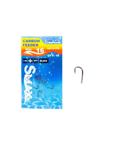 Carlige Smax Feeder Carbon 10buc/set