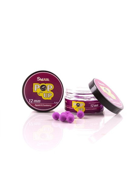 Pop-up Fluo Smax 12mm Squid Cranberry