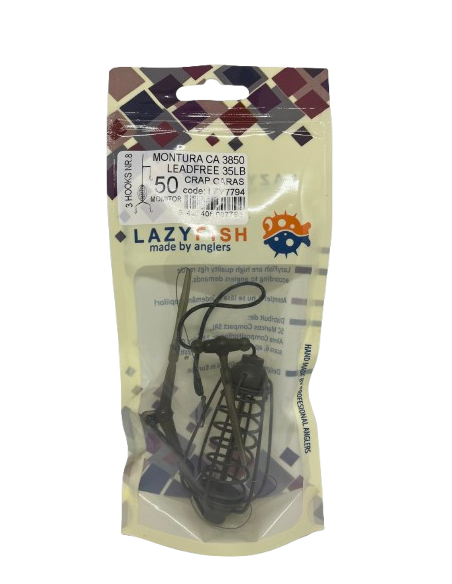 MONTURA CA3850 MOMITOR 50G / CRAP CARAS / 3HOOKS NR.8 / LEADFREE 35LB