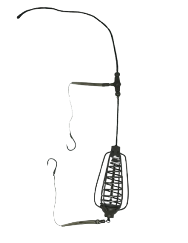 Montură pescuit crap/caras momitor 40g cu 2 cârlige Nr.6 – Lazy Fish CA2640