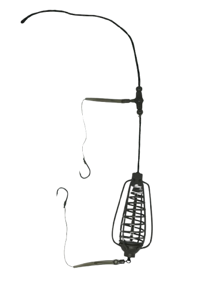 Montură pescuit crap/caras momitor 40g cu 2 cârlige Nr.6 – Lazy Fish CA2640