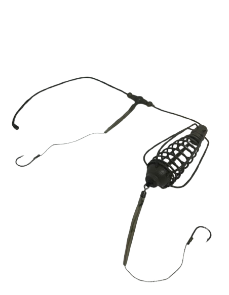 Montură pescuit crap/caras momitor 40g cu 2 cârlige Nr.6 – Lazy Fish CA2640