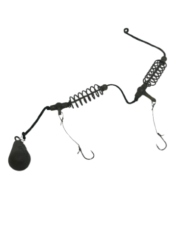 Montură pescuit crap/caras 2×arc 40g cu 2 cârlige Nr.8 – Lazy Fish KL2840 Super