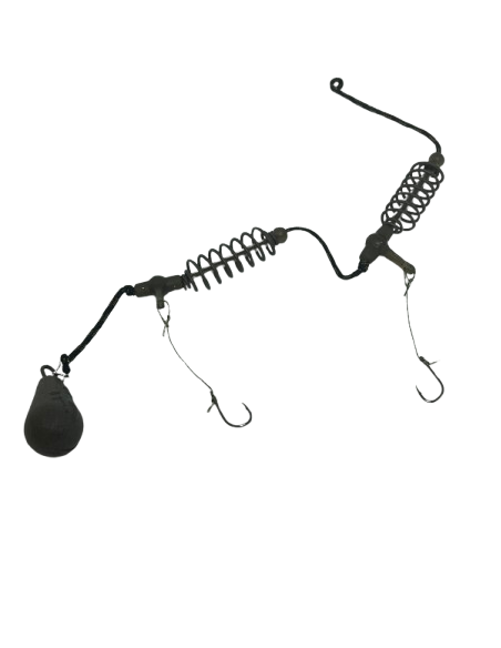 Montură pescuit crap/caras 2×arc 40g cu 2 cârlige Nr.8 – Lazy Fish KL2840 Super