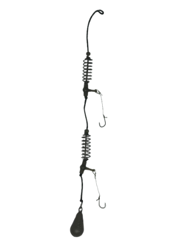 Montură pescuit crap/caras 2×arc 40g cu 2 cârlige Nr.8 – Lazy Fish KL2840 Super