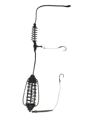 Montură pescuit universală crap/caras momitor ×2 50g cu 2 cârlige Nr.6 – Lazy Fish KA2650