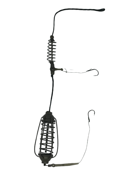 Montură pescuit universală crap/caras momitor ×2 50g cu 2 cârlige Nr.6 – Lazy Fish KA2650