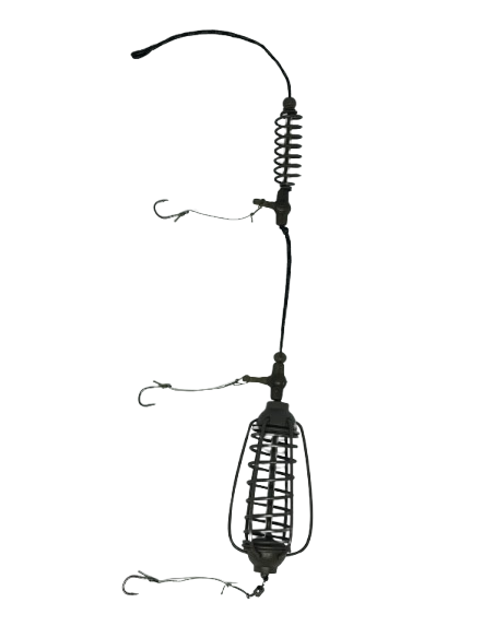 Montură pescuit crap/caras 50g cu 3 cârlige Nr.8 – Lazy Fish AL3850 Mega