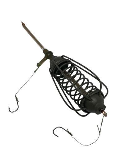 Montură pescuit crap/caras cu momitor și tijă 50g cu 2 cârlige Nr.6 – Lazy Fish BOA2650