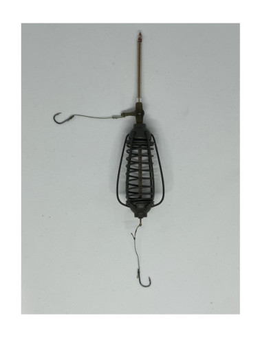 Montură pescuit crap/caras cu momitor și tijă 50g cu 2 cârlige Nr.6 – Lazy Fish BOA2650