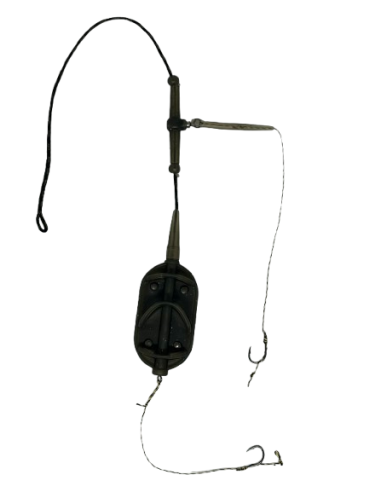 Montură pescuit crap Method in-line 40g cu 2 cârlige Nr.8 – Lazy Fish CHFA2840