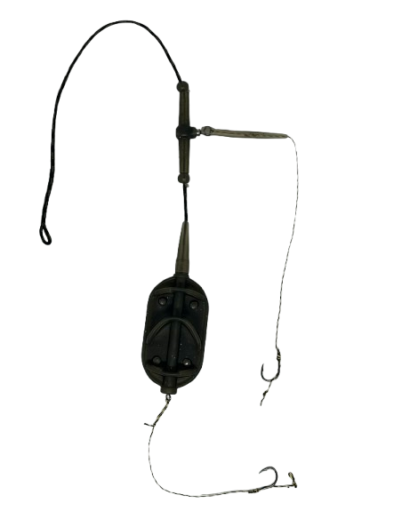 Montură pescuit crap Method in-line 40g cu 2 cârlige Nr.8 – Lazy Fish CHFA2840