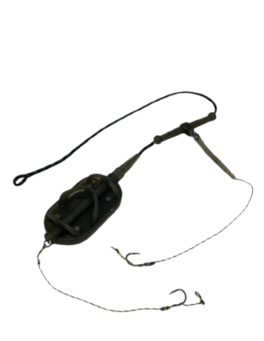Montură pescuit crap Method in-line 40g cu 2 cârlige Nr.8 – Lazy Fish CHFA2840