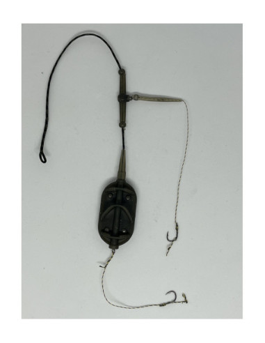 Montură pescuit crap Method in-line 40g cu 2 cârlige Nr.8 – Lazy Fish CHFA2840