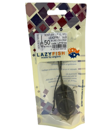 Montură pescuit crap Method XL in-line long 50g – Lazy Fish THFXL1850